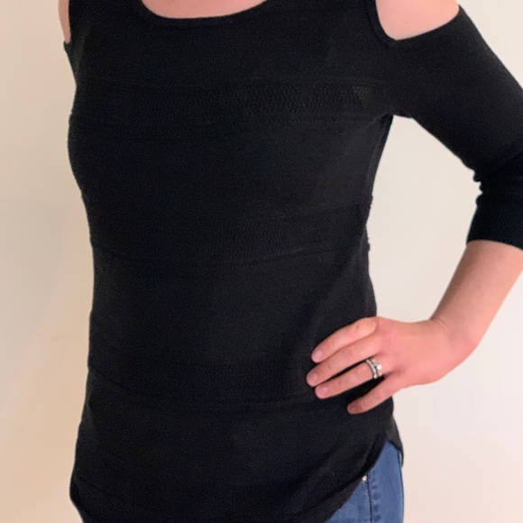 The Limited Sweaters - The limited NWT Cold shoulder black knit sweater